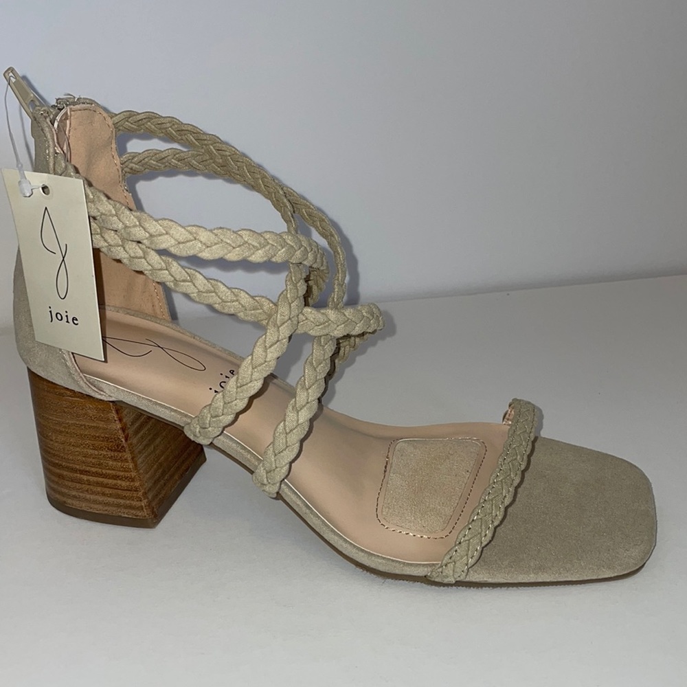 Joie Felina Braided Taupe Square Toe Sandal - NWOB/T